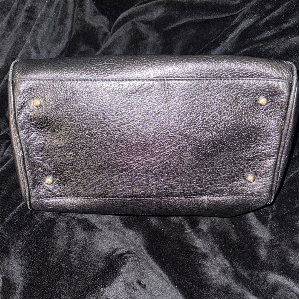 Brooks Brothers Black Pebbled Leather Satchel - Picture 8 of 12
